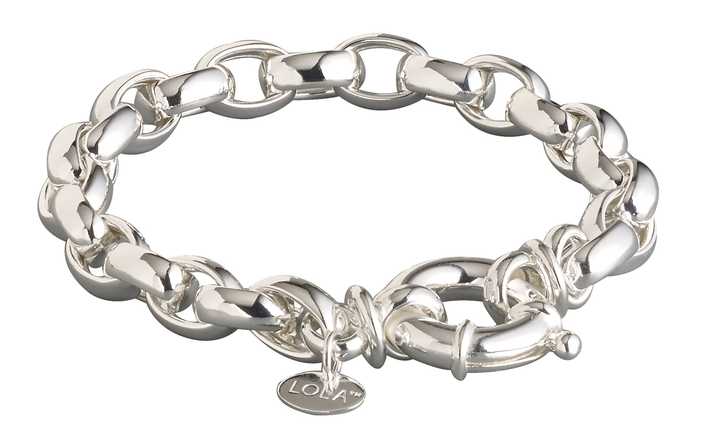 Lola & Company Jewelry Rolo Link Bracelet Silver
