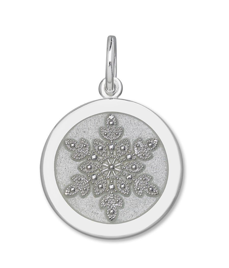 Lola & Company Jewelry Snowflake Pendant Alpine White