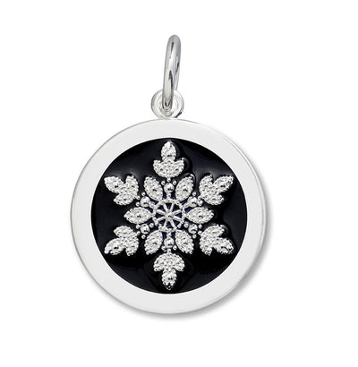 Lola & Company Jewelry Snowflake Pendant Black