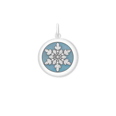 Lola & Company Jewelry Snowflake Pendant Pale Blue