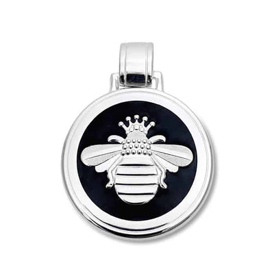 Lola & Company Jewelry Queen Bee Pendant Silver in Black