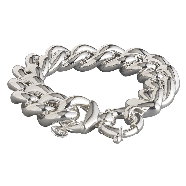 LOLA & Company Jewelry Large Curb Link Bracelet in Silver