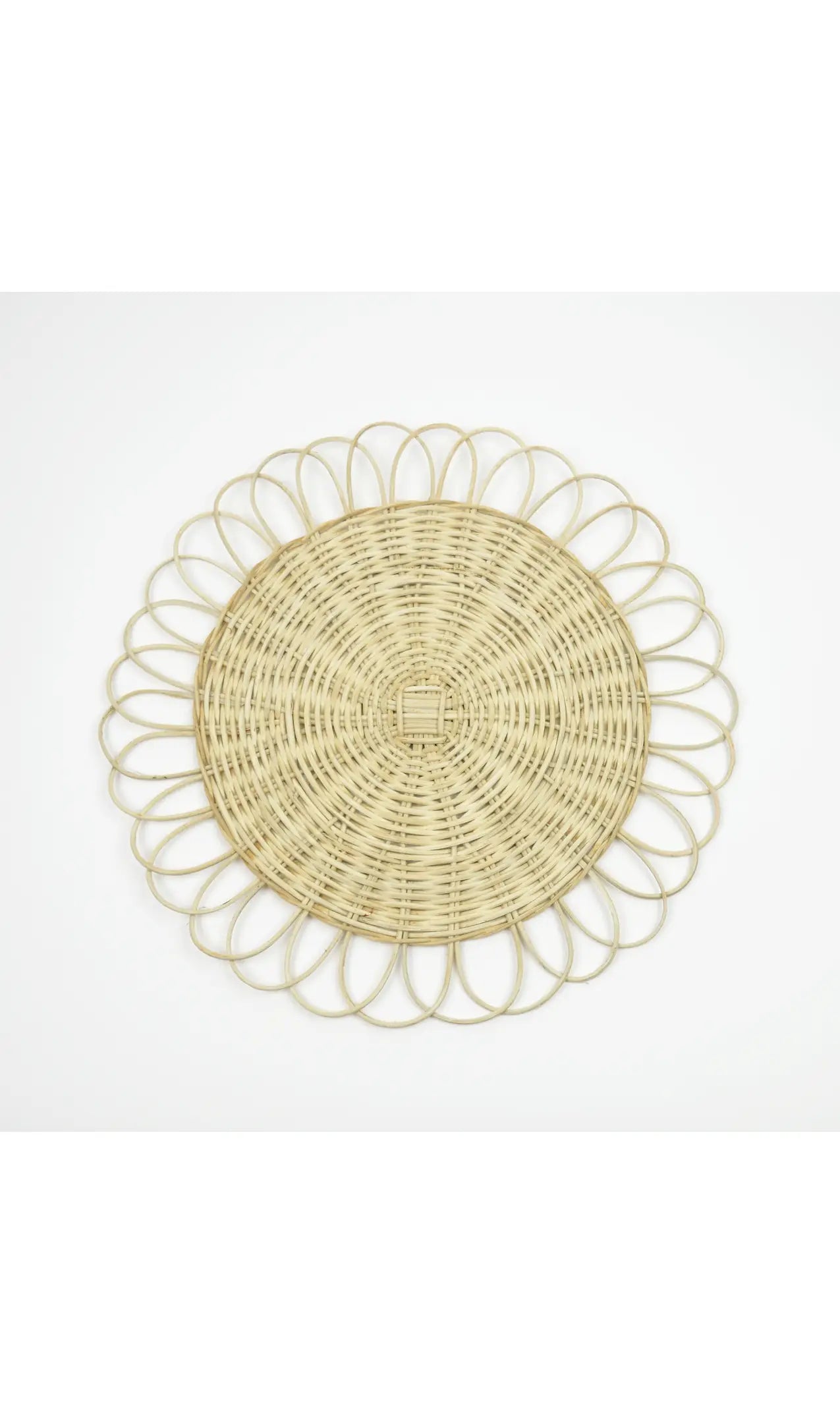 Natural Woven Placemat – White Cottage