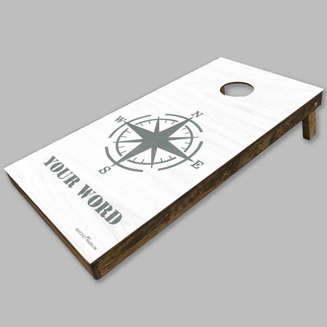 Personalized Compass Cornhole Game Set
