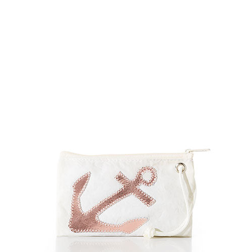 Rose Gold Anchor Small Wristlet