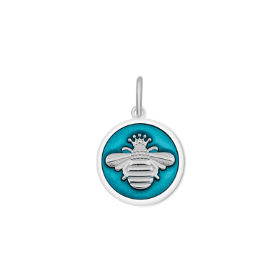 Lola & Company Jewelry Queen Bee Pendant Silver in Teal